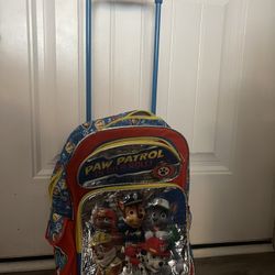 Kids Paw Patrol Rolling Backpack 