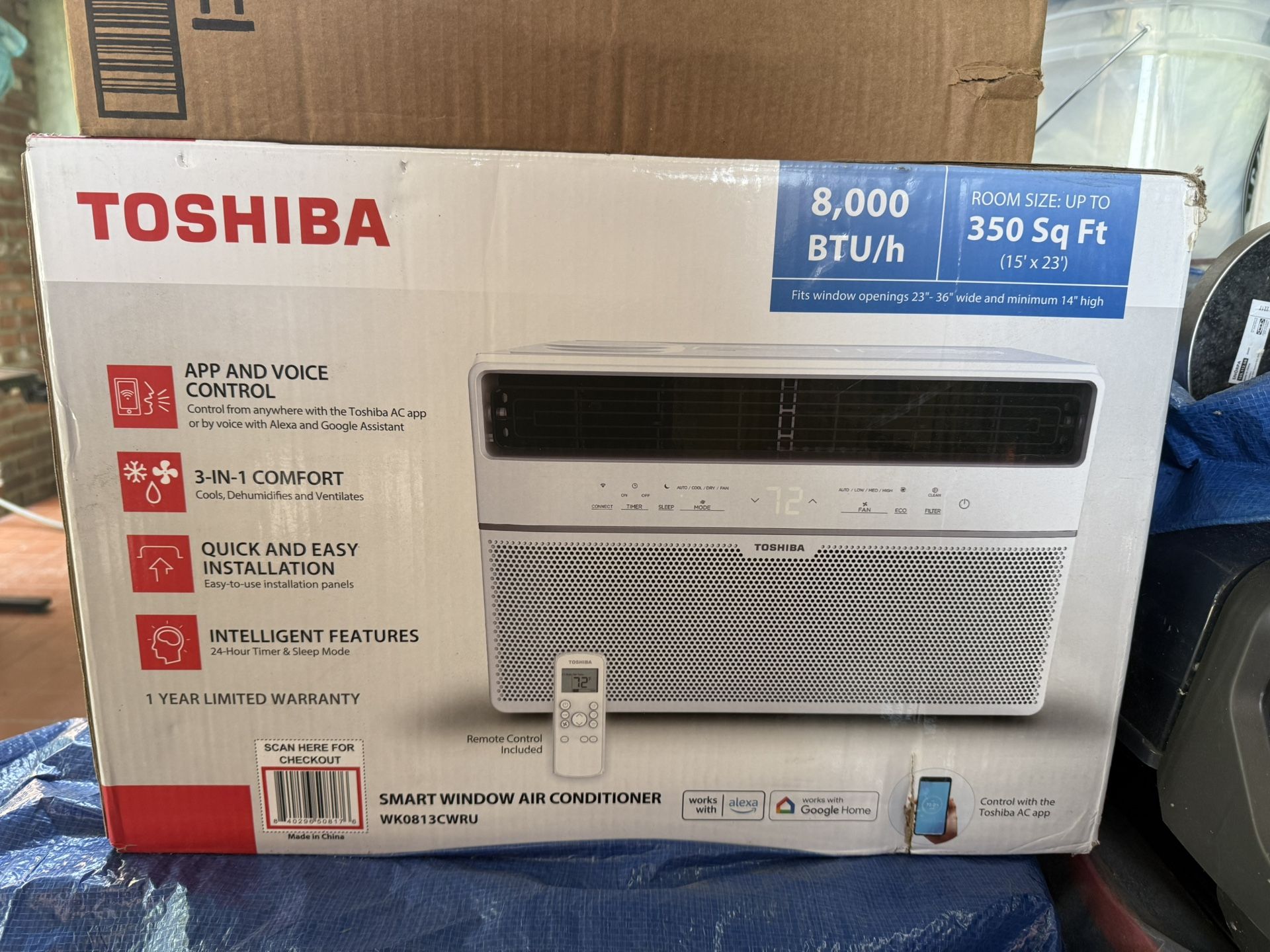 Toshiba Smart Window AC 8000 BTU