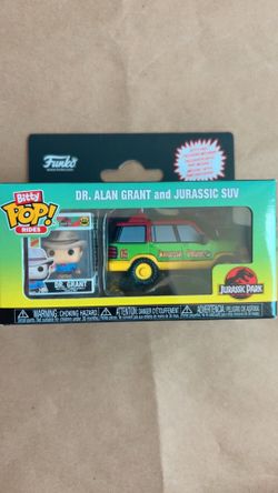 NEW Funko Bitty Pop! Rides Jurassic Park - Dr. Alan Grant & SUV squishy