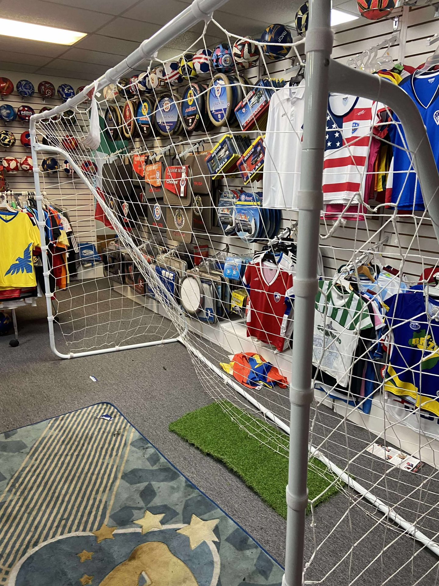 Portería portatil con su red para futbol soccer