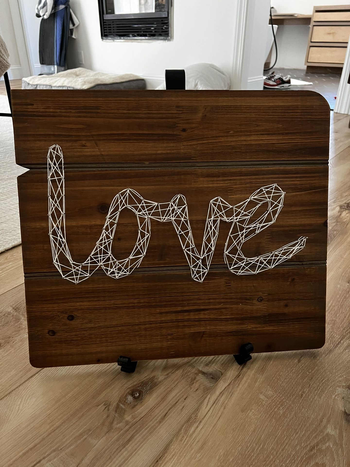 Wood Love Sign With Stand