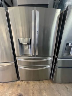 LG ThinQ French Door Refrigerator Stainless Steel