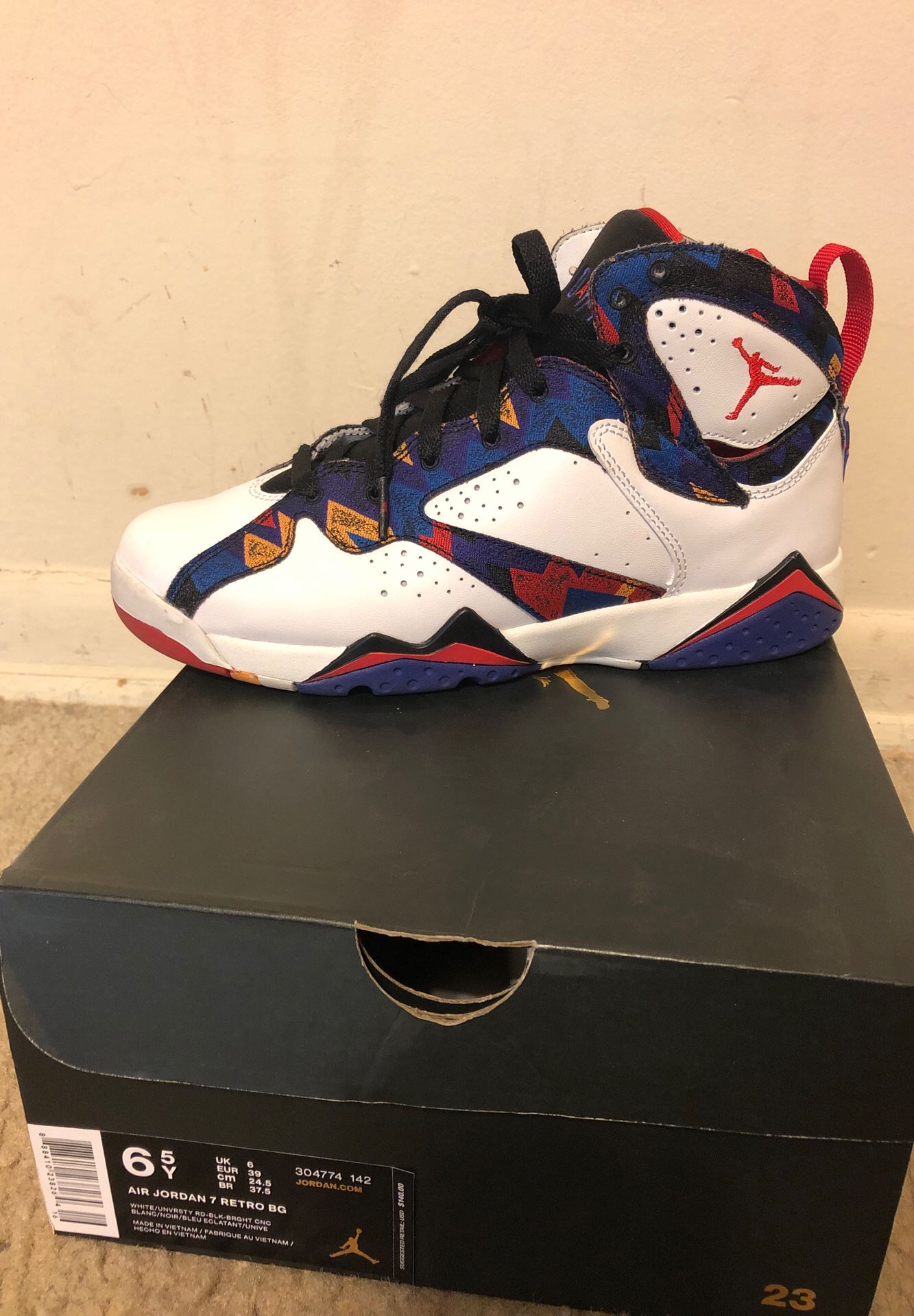 Jordan Retro 7 “Black History” Sz 6.5Y