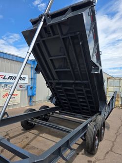 2026 Lamar 7x14x3 Telescopic dump trailer 8k axles - 16k GVWR - 7 gauge floor