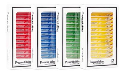 Prepared microscope slides
