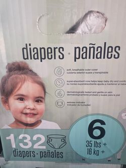 Size 6 Diapers 132 Count Box