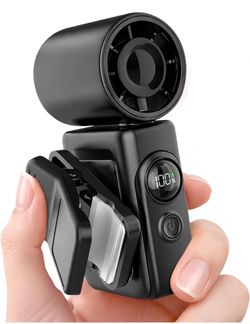 Portable Clip-On Mini Fan with Battery Display