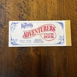 Knotts Berry Farm Adventures, Ticket Book