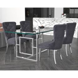 Brand New Contemporary Design Glass Dining Table on Promotion