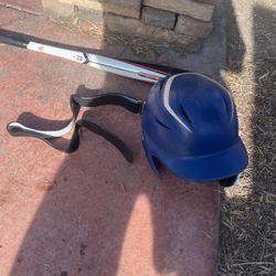 Baseball Easton Bat Easton Helmet And Belt 