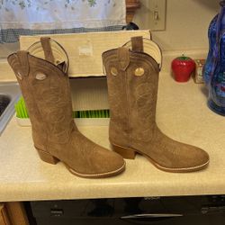 NIB - Antique Size 2D Suede Leather Boots (Made In USA)