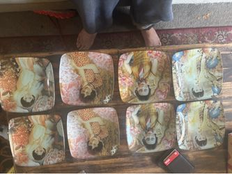 Geisha girl dessert plates 8