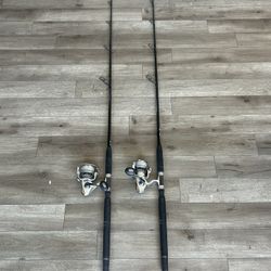 Qty (2) Fishing Rod/Reel Combo - Shimano Saragosa SW BFC 14000 XG