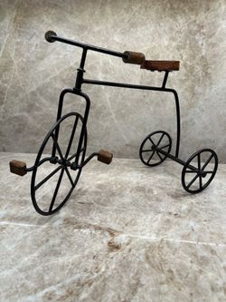 Vintage Metal and Wood Tricycle Rustic Decor