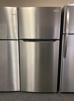 EnergyEfficient Frigidaire Top Mount Fridge Stainless Steel