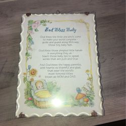 God Bless Baby Sign