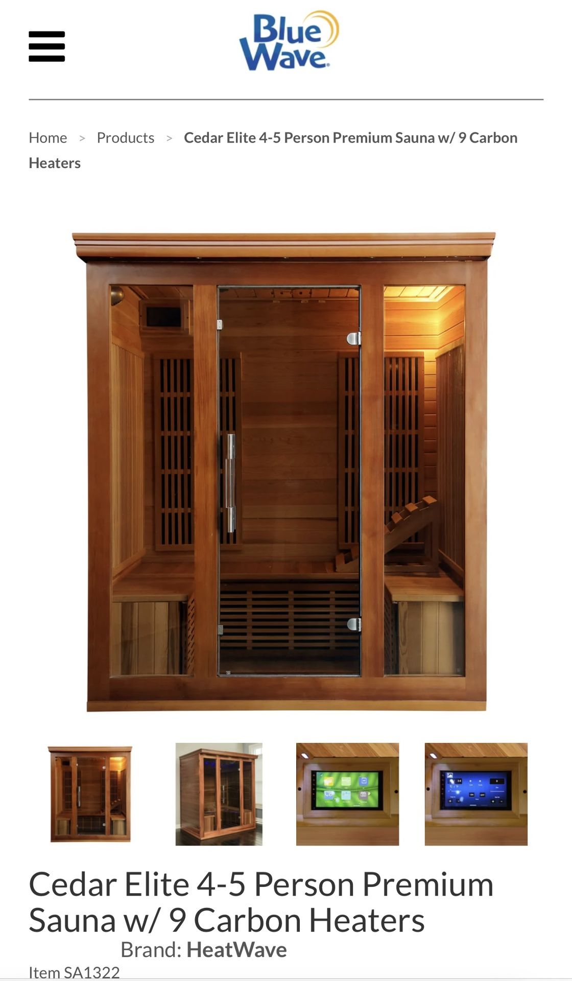 Blue wave sauna