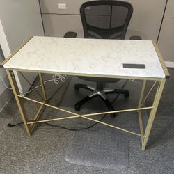 White and Gold Office desk