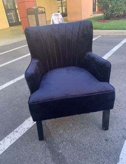 Velvet navy blue arm Chair
