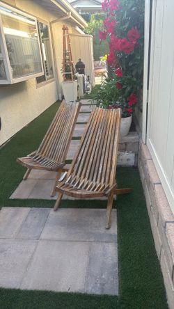 Teak wood chairs
