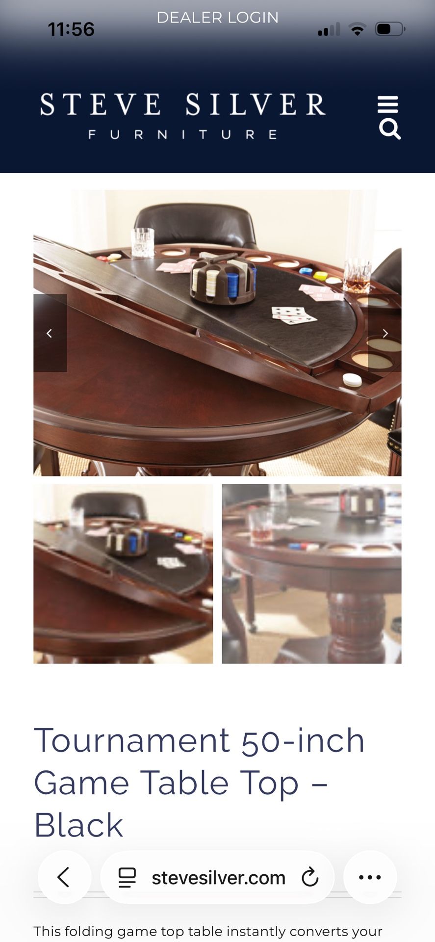 Steve Silver Poker Table