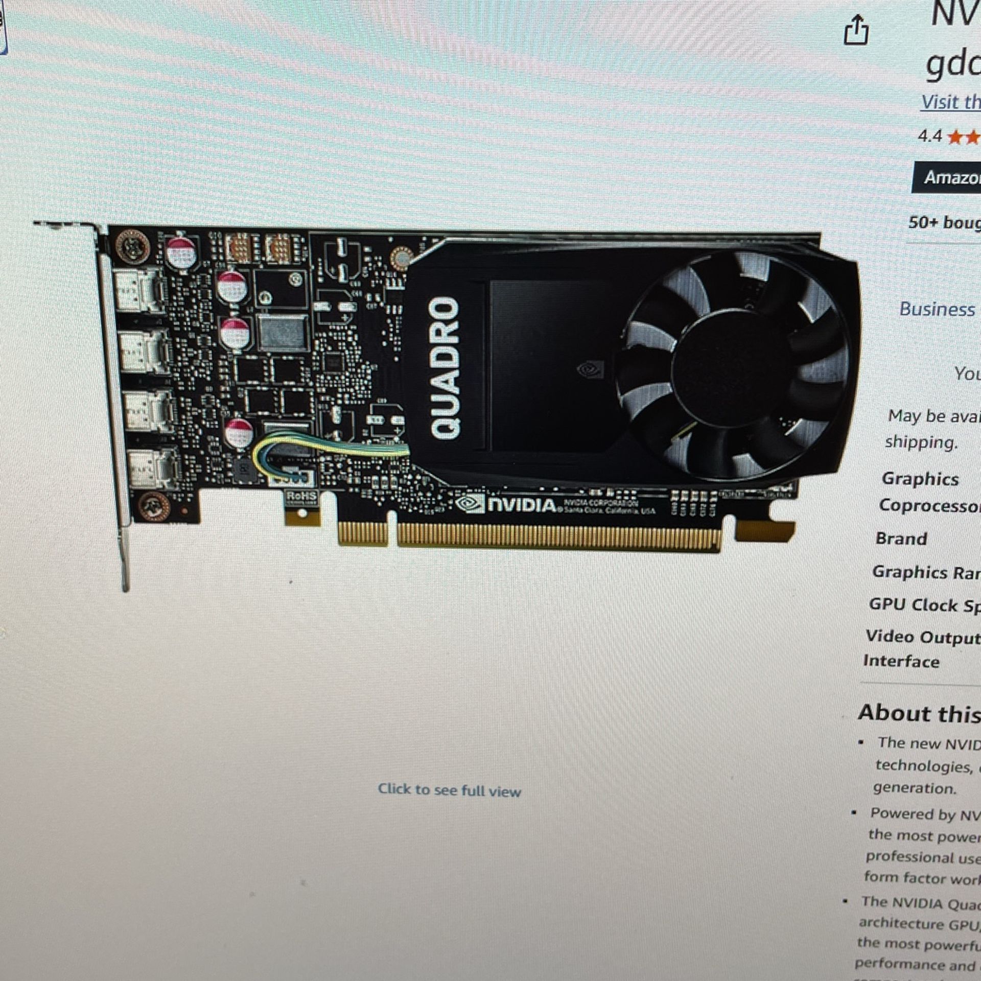 Nvidia Quadro P1000 4gb