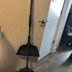 Broom Dustpan Set Blue Gray