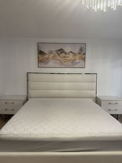 KING size bed and night stand
