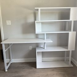 Rotating Desk And Shelves 