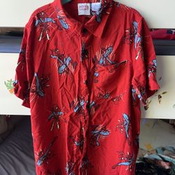 Marvel Spiderman Button Down Boys Shirt 