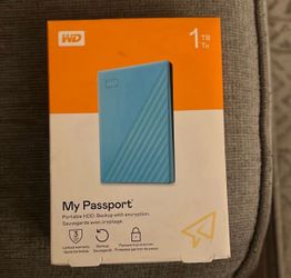 Brand New Sealed WD Passport 1tb External Hard Drive 