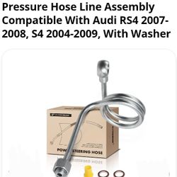 Stainless Steel Power Steering Pressure Hose Line For Audi