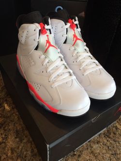Air Jordan retro 6 white infrared size 9 retro 1 og retro 11 foamposite KD yeezy