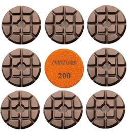 Concrete Floor Polishing Pucks Diamond Resin Disc for Terrazzo, Marble, Granite Floor, 3 Inch Hook and Loop Polishing Pad,200# 9PCS|