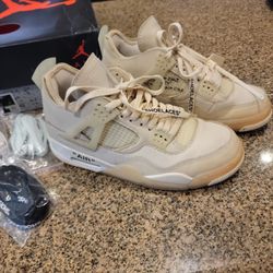 Womens Air Jordan 4 Retro Sp Sail Off White Shoes