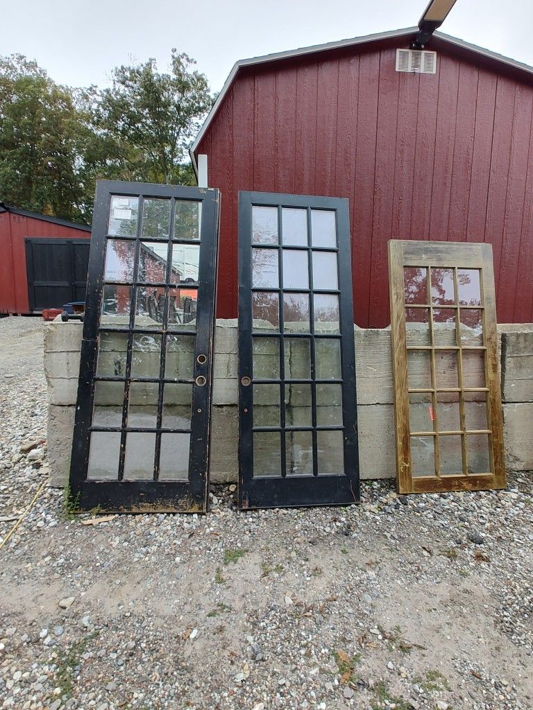 Antique Doors With Re-paned Insulated Glass