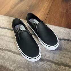 Vans leather slip on