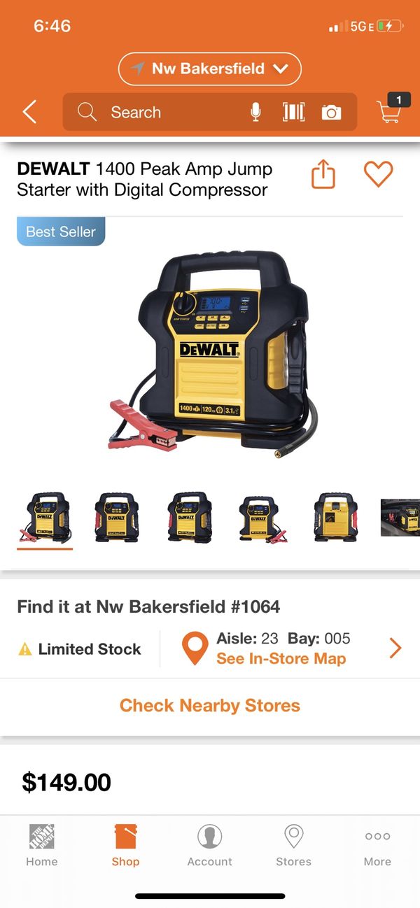 Dewalt 1400 Jump Starter Won