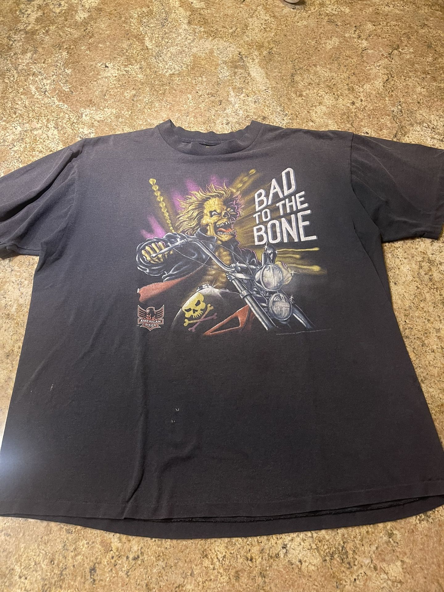 Bad To The Bone American Biker 1992 VTG Single Stitch