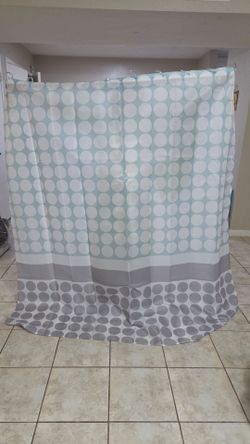 Polka Dot Fabric Shower Curtain