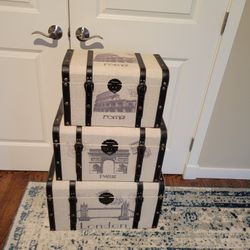 3 Trunks (Storage/Decor)  Biggest Is 21X13.25X11"