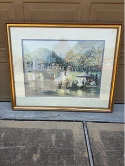 John C. Terelak “Boston Public Garden” Framed & Matted Lithograph Print