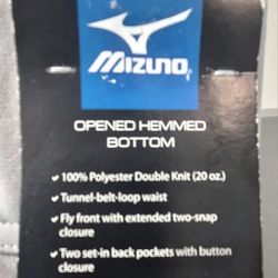 (BB - 49) MIZUNO BASEBALL PANT LONG GRAY ADULT SIZE XX-LARGE 
