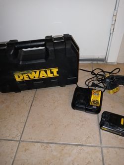 Dewalt tools hammer drill and impact drill really good two batteries one charger