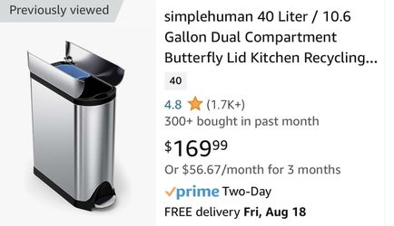 Simple Human Dual Compartment Trash Can for Sale in New York, NY - OfferUp