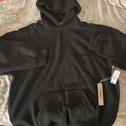 Fear Of God Black Essential Hoodie Size L