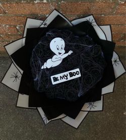Halloween Black Rose Bouquet Be My Boo