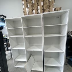 White Bookshelves 