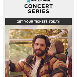 Thomas Rhett - 3RD ROW $225