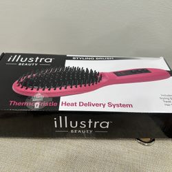 Electric Hair Brush Straightener 